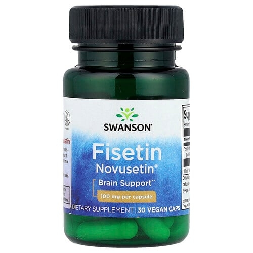 스완슨 비타민 Swanson Vitamins, Fisetin Novusetin®, 100mg, 비건 캡슐 30정 상세 이미지