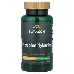 스완슨 비타민 Swanson Vitamins, 포스파티딜세린, 대두 무함유 포뮬라, 100mg, 소프트젤 90정