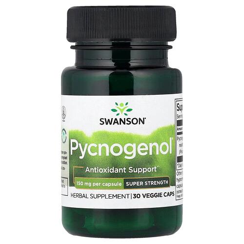 스완슨 비타민 Swanson Vitamins, Pycnogenol, 슈퍼 스트렝스, 150mg, 베지 캡슐 30정 상품 이미지