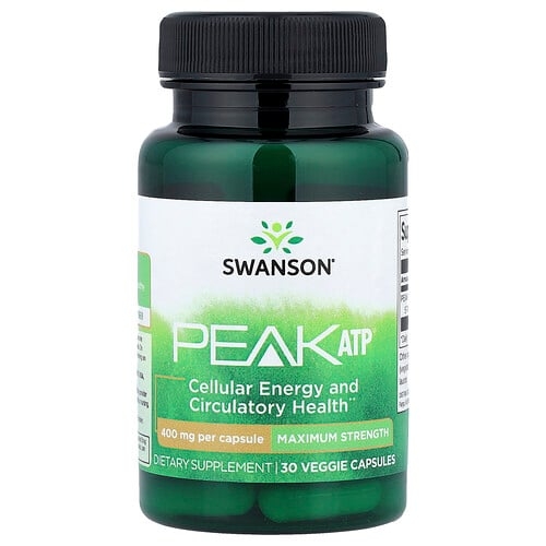 스완슨 비타민 Swanson Vitamins, Peak ATP®, 400mg, 베지 캡슐 30정 상세 이미지