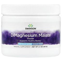 스완슨 비타민 Swanson Vitamins, Albion® 디마그네슘말레이트 분말, 무설탕, 60g(2.1oz)