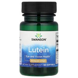 스완슨 비타민 Swanson Vitamins, 루테인, 10mg, 소프트젤 60정