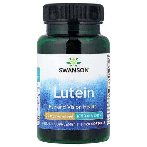 스완슨 비타민 Swanson Vitamins, 루테인, 고효능, 20mg, 소프트젤 120정 상품 이미지