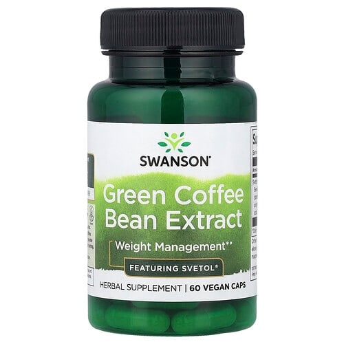 스완슨 비타민 Swanson Vitamins, 그린 커피콩 추출물, 베지 캡슐 60정(1정당 200mg) 상세 이미지
