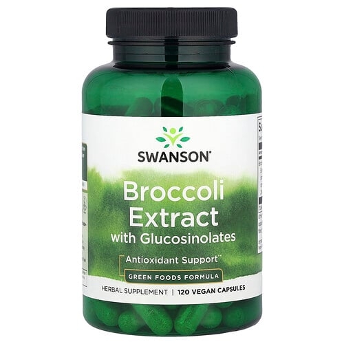 스완슨 비타민 Swanson Vitamins, 글루코시놀레이트 함유 브로콜리 추출물, 비건 캡슐 120정(캡슐 1정당 600mg) 상세 이미지