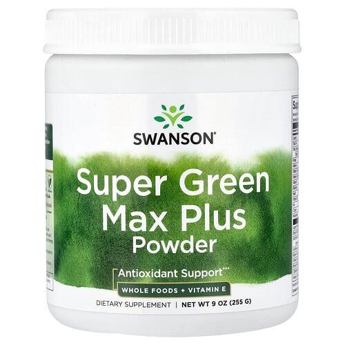 스완슨 비타민 Swanson Vitamins, 슈퍼 그린 맥스 플러스 분말,, 255g(9oz) 상품 이미지