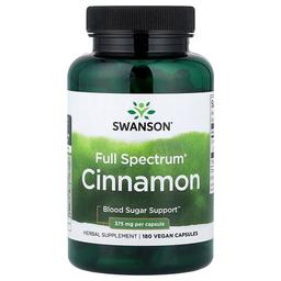 스완슨 비타민 Swanson Vitamins, Full Spectrum® 시나몬, 베지 캡슐 180정(캡슐 1정당 375mg)