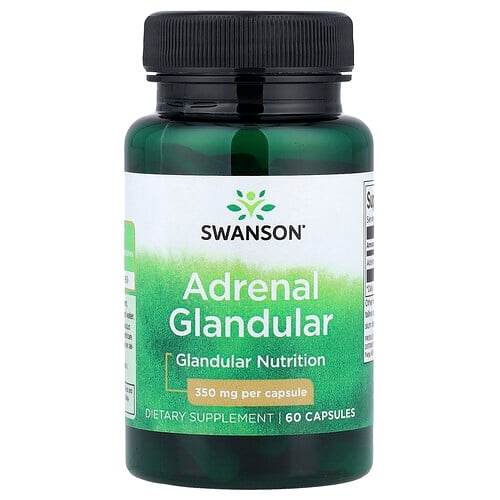 스완슨 비타민 Swanson Vitamins, 부신 분비선, 350mg, 캡슐 60정 상세 이미지