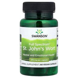 스완슨 비타민 Swanson Vitamins, Full Spectrum® 세인트존스워트, 375mg, 베지 캡슐 60정