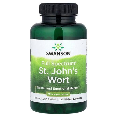 스완슨 비타민 Swanson Vitamins, Full Spectrum® 세인트존스워트, 375mg, 베지 캡슐 120정 상품 이미지