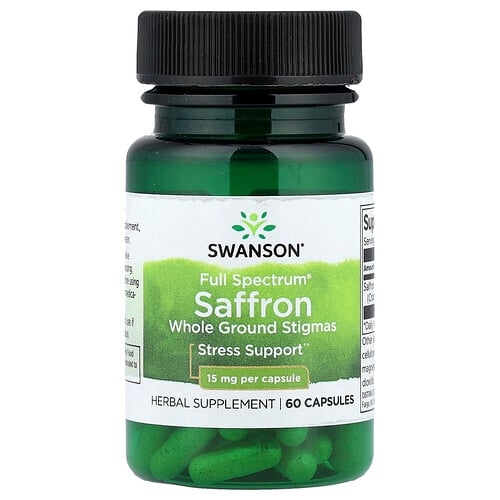 스완슨 비타민 Swanson Vitamins, Full Spectrum® 사프란, 15mg, 캡슐 60정 상세 이미지
