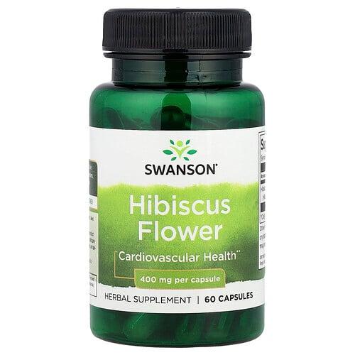 스완슨 비타민 Swanson Vitamins, 히비스커스 꽃, 400mg, 캡슐 60정 상품 이미지