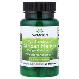 스완슨 비타민 Swanson Vitamins, Full Spectrum® 아프리카 망고, 400mg, 캡슐 60정