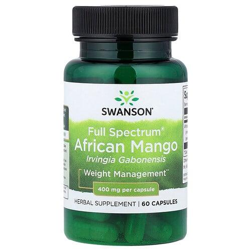 스완슨 비타민 Swanson Vitamins, Full Spectrum® 아프리카 망고, 400mg, 캡슐 60정 상품 이미지