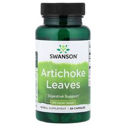 스완슨 비타민 Swanson Vitamins, 아티초크 잎, 500mg, 캡슐 60정