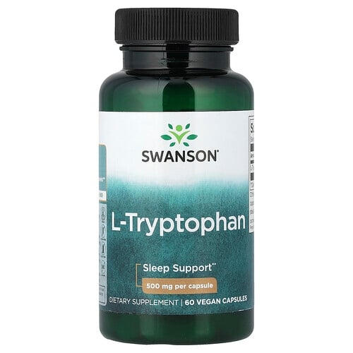 스완슨 비타민 Swanson Vitamins, l-트립토판, 500mg, 캡슐 60정 상세 이미지