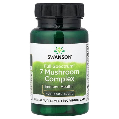 스완슨 비타민 Swanson Vitamins, Full Spectrum® 7 버섯 복합체, 베지 캡슐 60정 상세 이미지