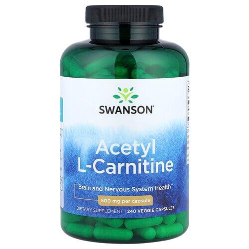 스완슨 비타민 Swanson Vitamins, 아세틸 l-카르니틴, 500mg, 베지 캡슐 240정 상품 이미지