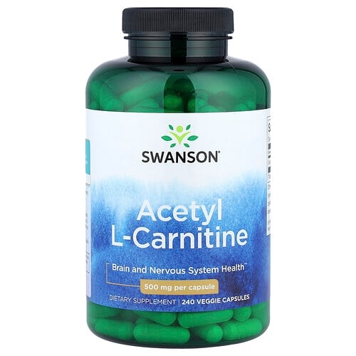 스완슨 비타민 Swanson Vitamins, 아세틸 l-카르니틴, 500mg, 베지 캡슐 240정 상세 이미지