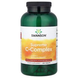스완슨 비타민 Swanson Vitamins, 수프림 C-복합체, 감귤류 바이오플라보노이드 및 루틴 함유, 250정