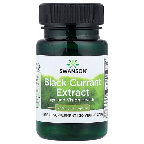 스완슨 비타민 Swanson Vitamins, 블랙 커런트 추출물, 200mg, 베지 캡슐 30정 상세 이미지