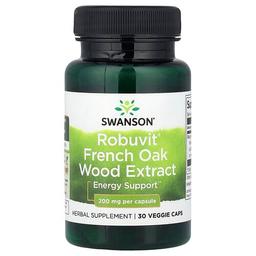 스완슨 비타민 Swanson Vitamins, Robuvit® 프렌치 오크나무 추출물, 200mg, 베지 캡슐 30정