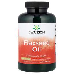 스완슨 비타민 Swanson Vitamins, 아마씨유,1g, 소프트젤 200정