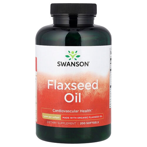 스완슨 비타민 Swanson Vitamins, 아마씨유,1g, 소프트젤 200정 상세 이미지