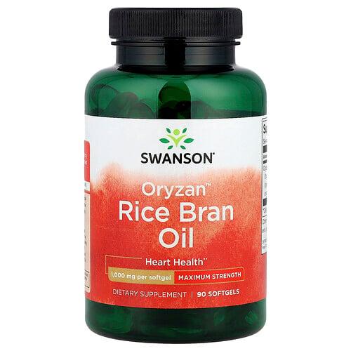 스완슨 비타민 Swanson Vitamins, Oryzan™ 쌀겨오일, 1,000mg, 소프트젤 90정 상품 이미지