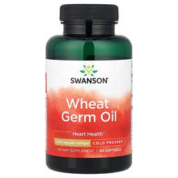 스완슨 비타민 Swanson Vitamins, 밀배아오일, 냉압착, 1,130mg, 소프트젤 60정