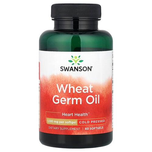 스완슨 비타민 Swanson Vitamins, 밀배아오일, 냉압착, 1,130mg, 소프트젤 60정 상세 이미지