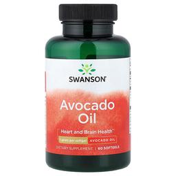 스완슨 비타민 Swanson Vitamins, 아보카도 오일, 1g, 소프트젤 60정