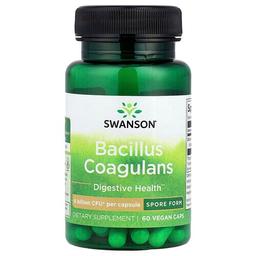 스완슨 비타민 Swanson Vitamins, 바실러스 코아귤런스, 60억CFU, 베지 캡슐 60정