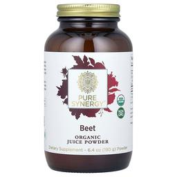 퓨어 시너지 Pure Synergy, 비트, 유기농 즙 분말, 180g(6.4oz)