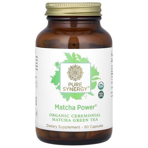 퓨어 시너지 Pure Synergy, 말차 파워, 캡슐 90정(캡슐 1정당 500mg) 상품 이미지