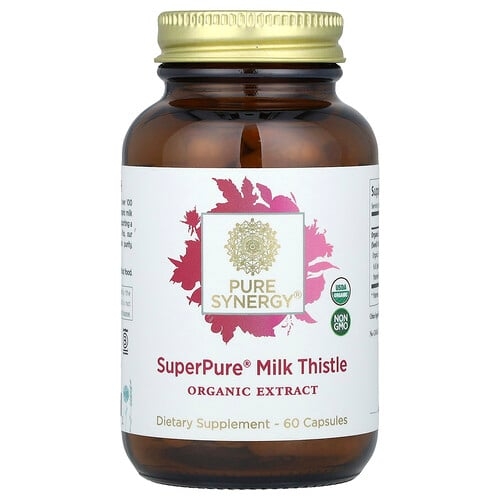 퓨어 시너지 Pure Synergy, Super Pure 밀크시슬 유기농 추출물, 캡슐 60정 상세 이미지