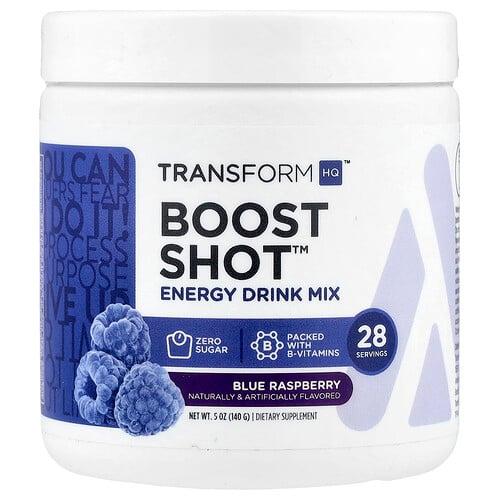트랜스폼HQ TransformHQ, Boost 샷™, 에너지 드링크 믹스, 블루 라즈베리, 140g(5oz) 상품 이미지