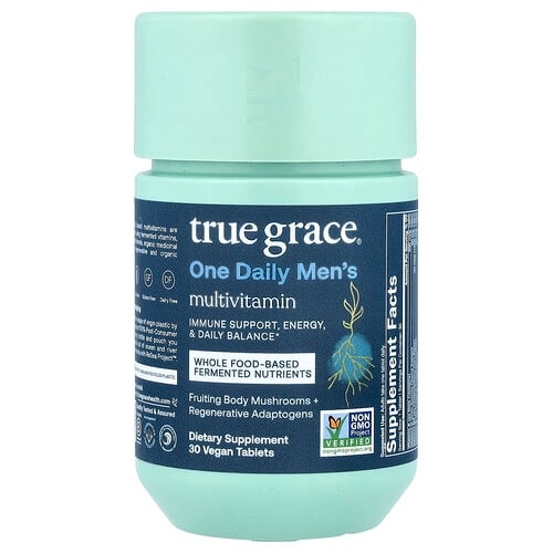 True Grace, 원 데일리 남성용 종합비타민, 비건 정제 30정 상세 이미지