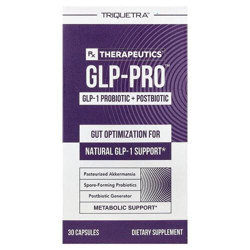 Triquetra Health, RX Therapeutic™, GLP-Pro™ GLP-1 프로바이오틱 + 포스트바이오틱, 캡슐 30정 상품 이미지