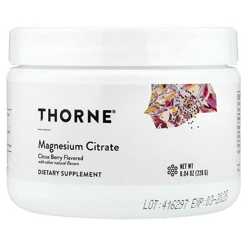 쏜 리서치 Thorne, 마그네슘시트레이트, 시트러스 베리 맛, 228g(8.04oz) 상품 이미지
