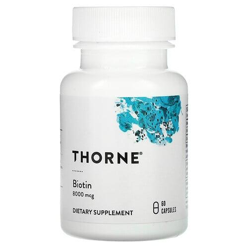 쏜 리서치 Thorne, 비오틴, 8,000mcg, 캡슐 60정 상품 이미지