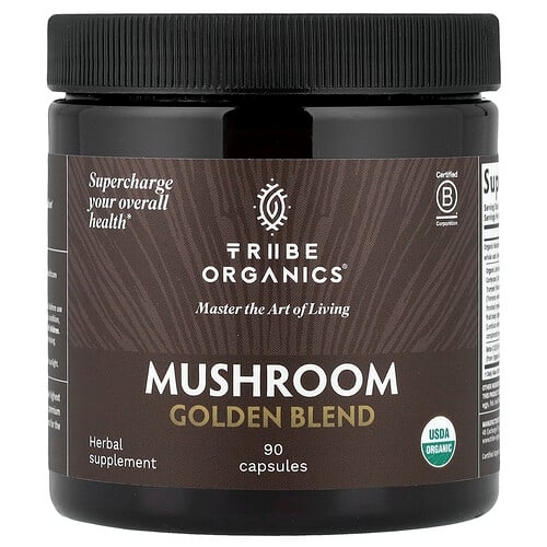 트라이브 오가닉스 Tribe Organics, 골든 버섯 혼합물, 캡슐 90정 상세 이미지