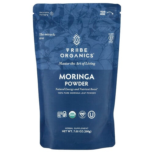 트라이브 오가닉스 Tribe Organics, 모링가 가루, 200g(7.05oz) 상세 이미지