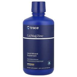 트레이스 미네랄 리서치 Trace, 액상 Cal/Mag/아연, 피나콜라다, 887ml(30fl oz)