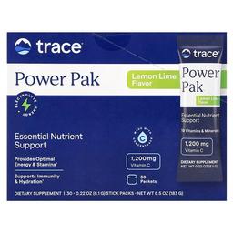 트레이스 미네랄 리서치 Trace, 파워 팩, 레몬 라임, 스틱팩 30개, 개당 6.1g(0.22oz)
