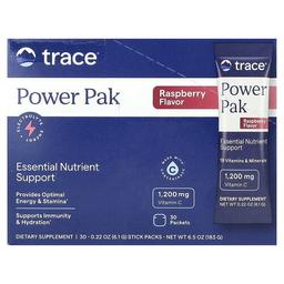 트레이스 미네랄 리서치 Trace, PowerPak, 라즈베리, 스틱팩 30개, 개당 6.1g(0.22oz)