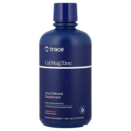 트레이스 미네랄 리서치 Trace, 액상 미네랄 보충제, 칼슘/마그네슘/아연, 딸기 맛, 887ml(30fl oz) 상세 이미지