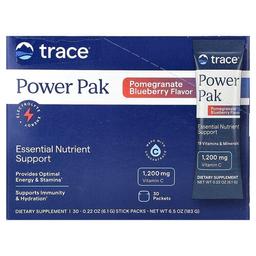 트레이스 미네랄 리서치 Trace, 파워 팩, 석류 블루베리, 스틱 팩 30개, 각 6.1g(0.22oz)