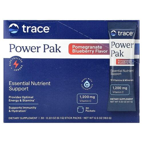 트레이스 미네랄 리서치 Trace, 파워 팩, 석류 블루베리, 스틱 팩 30개, 각 6.1g(0.22oz) 상품 이미지