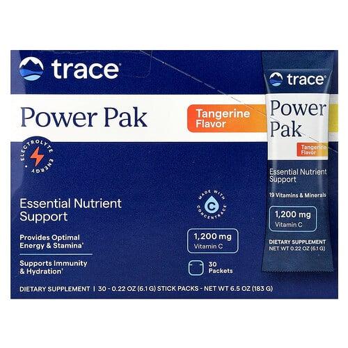 트레이스 미네랄 리서치 Trace, 파워 팩, 탠저린, 스틱 팩 30개, 각 6.1g(0.22oz) 상품 이미지
